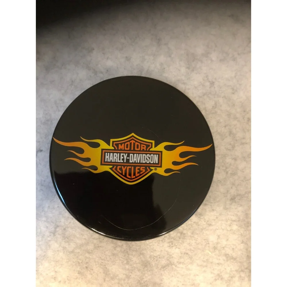 Harley Davidson Flame Logo Coaster Black Orange Official Licensed Encore Group